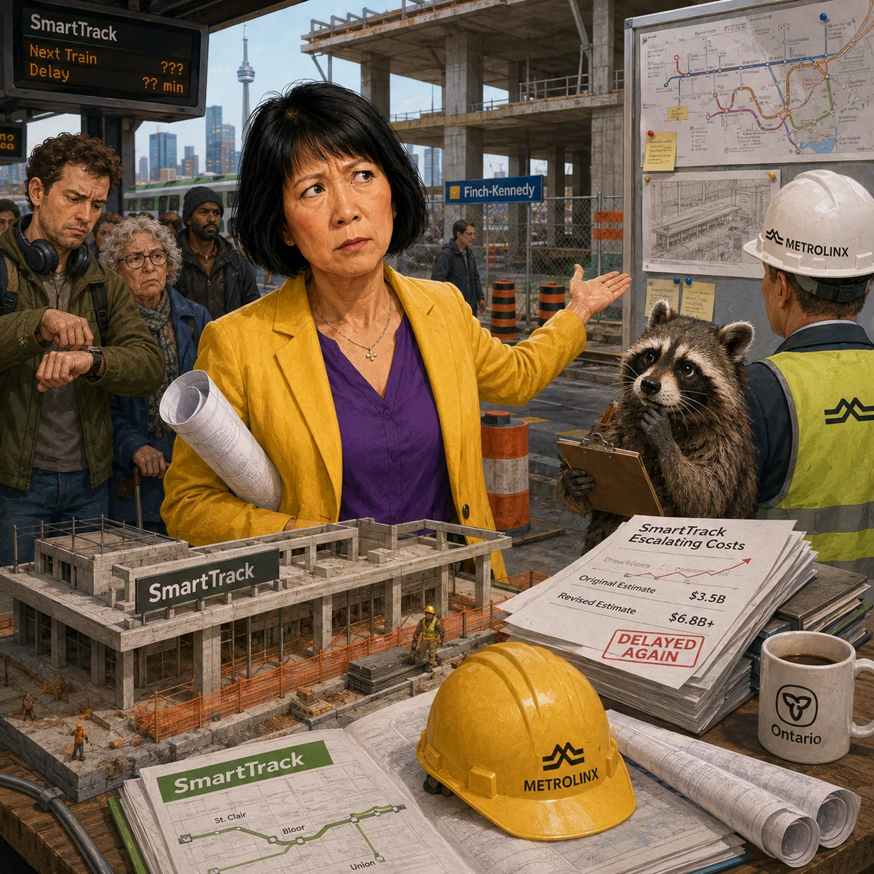 Satirical editorial illustration related to Transit expansion.
